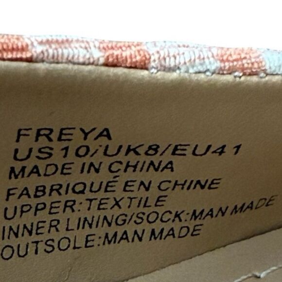 JustFab Freya Woven Peach Kitten Heel Mule Pump Size 10M New, Elegant & Chic - Picture 10 of 10